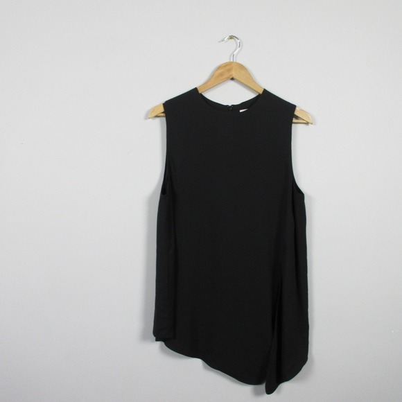 Artizia Babaton Hopkins Blouse L Black Tank Top Asymmetrical Hem Casual 204 - Picture 1 of 10